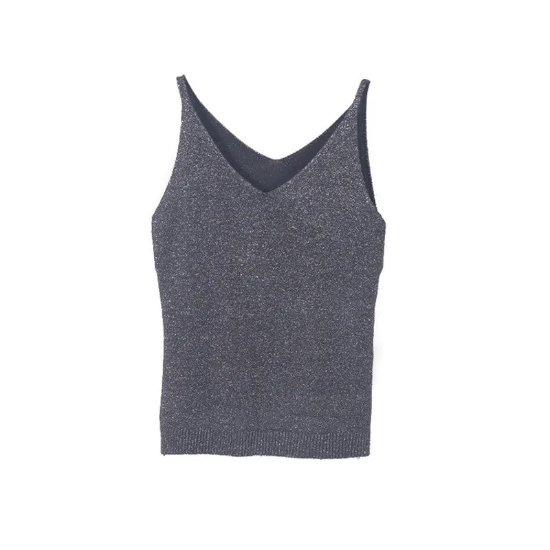 Sexy Women Fashion Knitting Vest Top Sleeveless V-Neck Blouse Casual Tank Tops