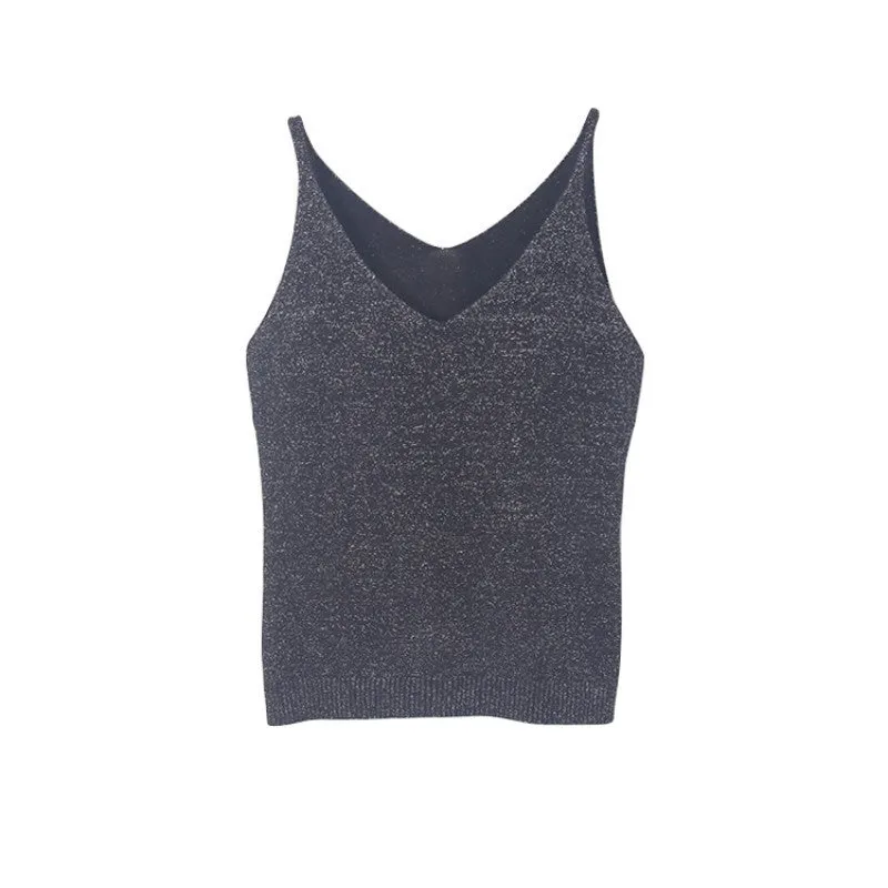 Sexy Women Fashion Knitting Vest Top Sleeveless V-Neck Blouse Casual Tank Tops