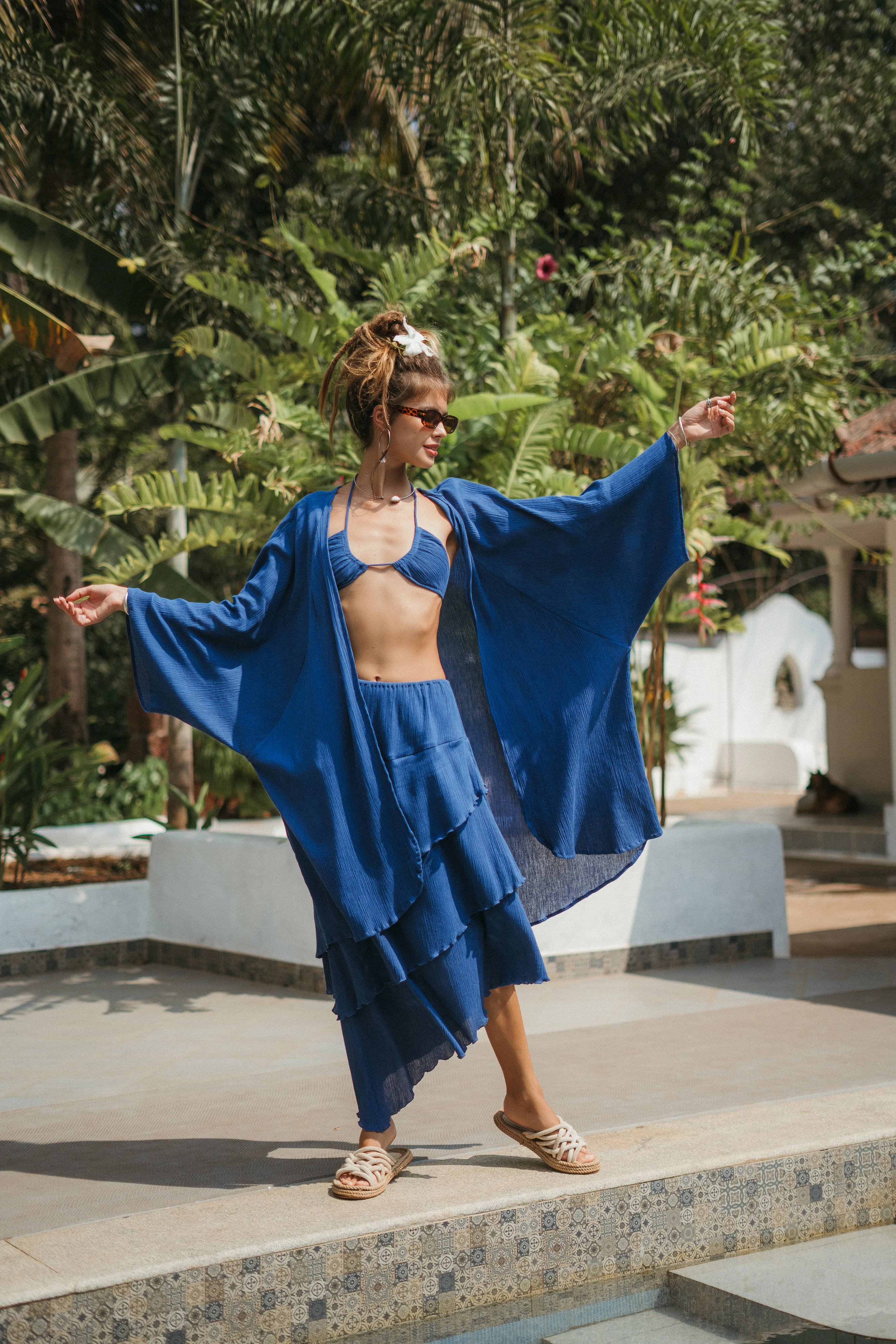 Shakti Kimono in Deep Ocean