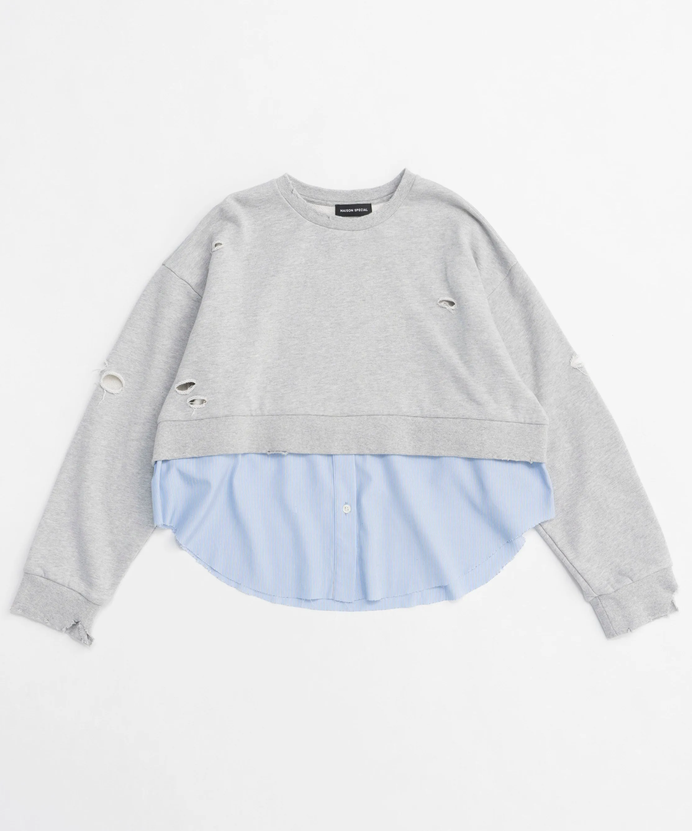 Shirt Layered Crush Processing Sweatshirt