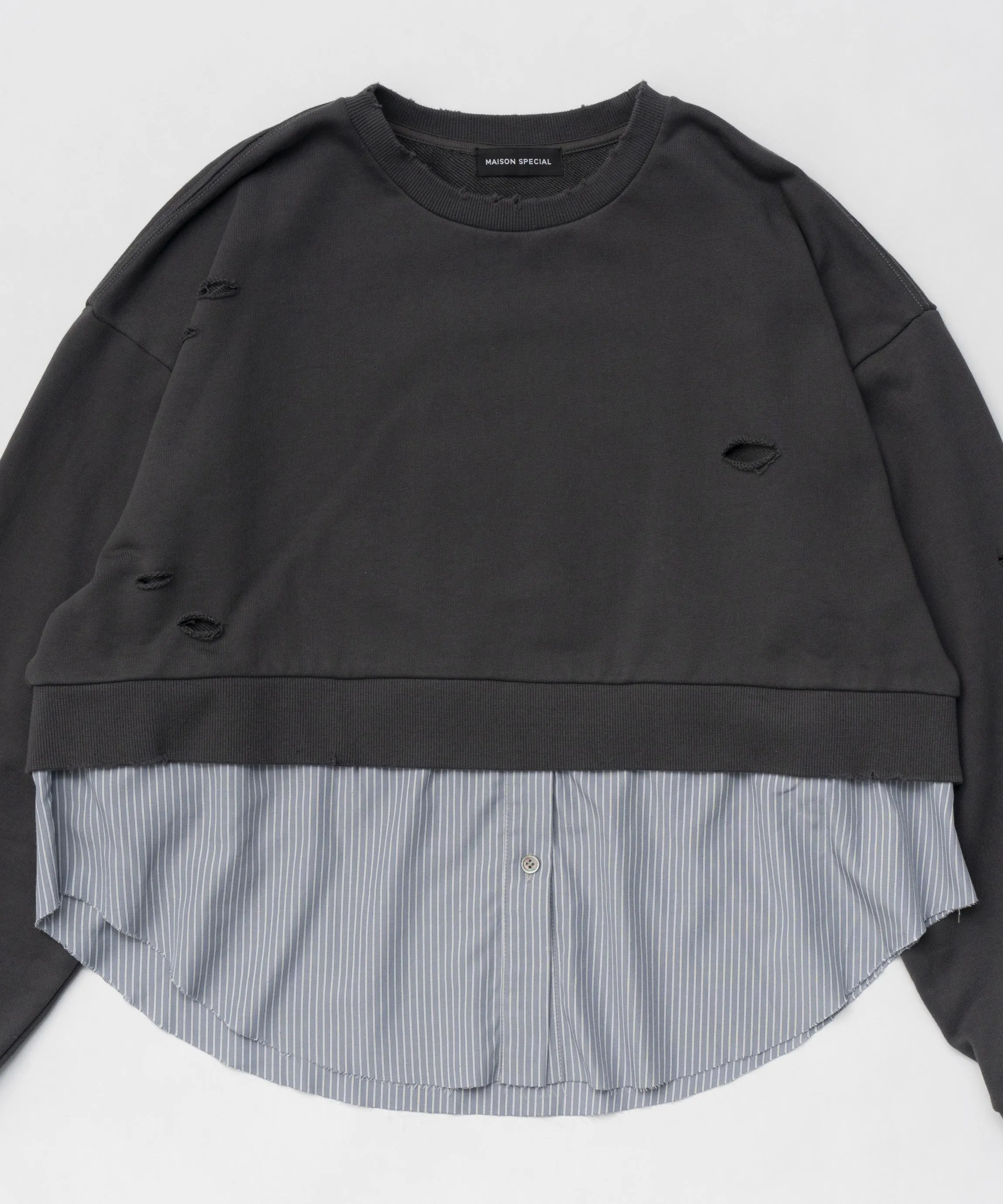 Shirt Layered Crush Processing Sweatshirt