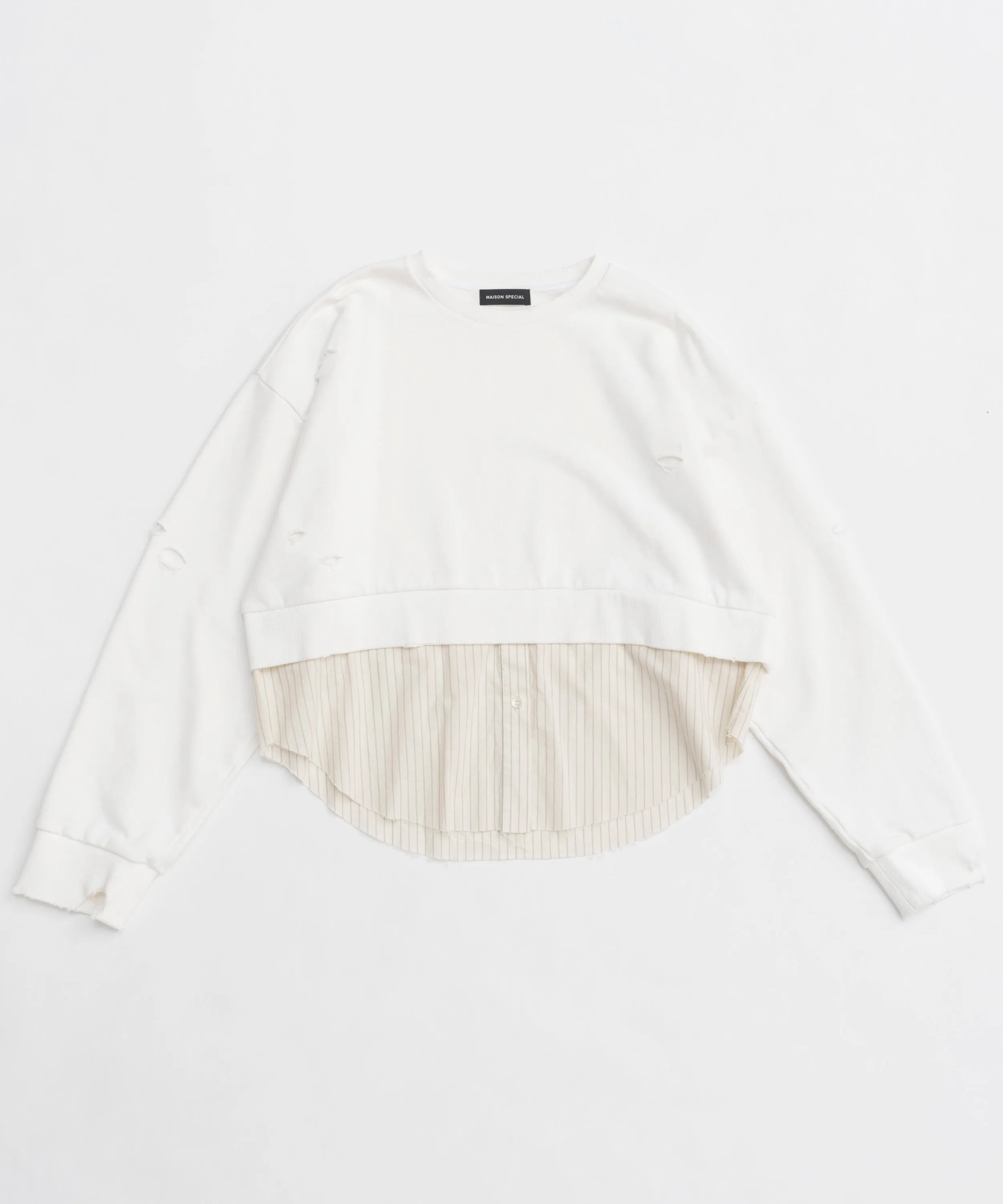 Shirt Layered Crush Processing Sweatshirt