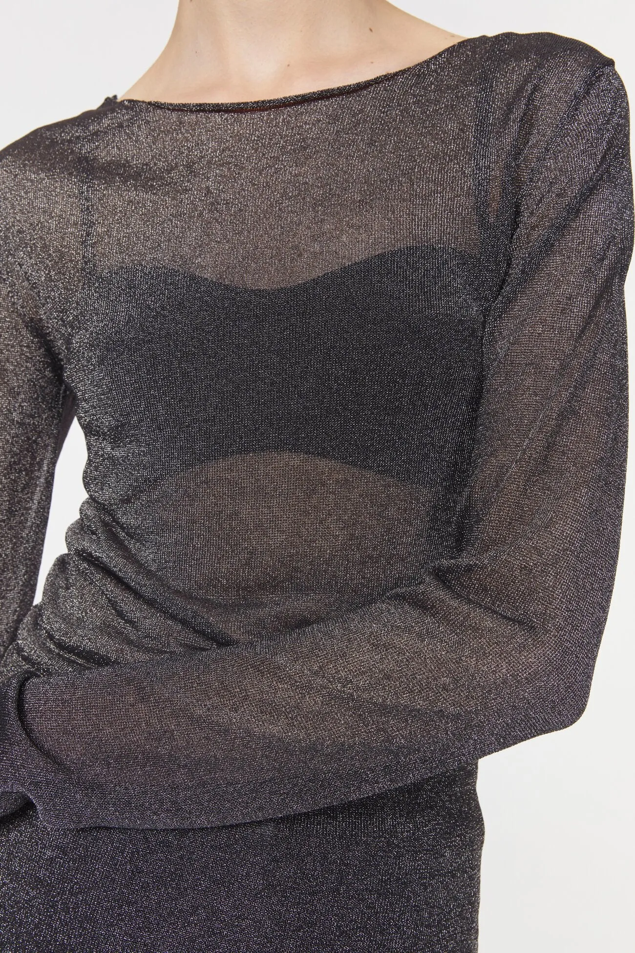 Simony Sparkle Knitted Sweater in Pewter