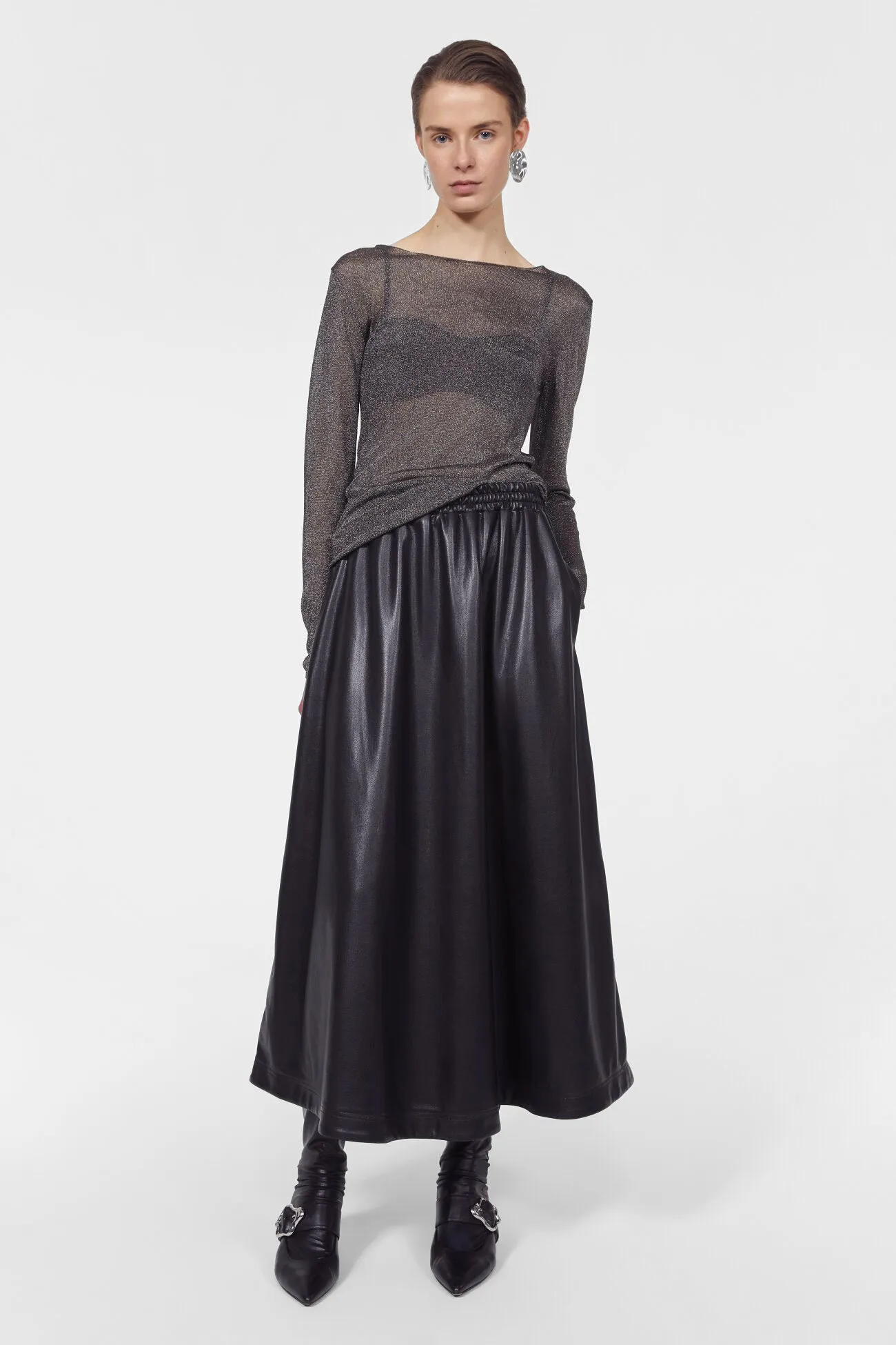 Simony Sparkle Knitted Sweater in Pewter