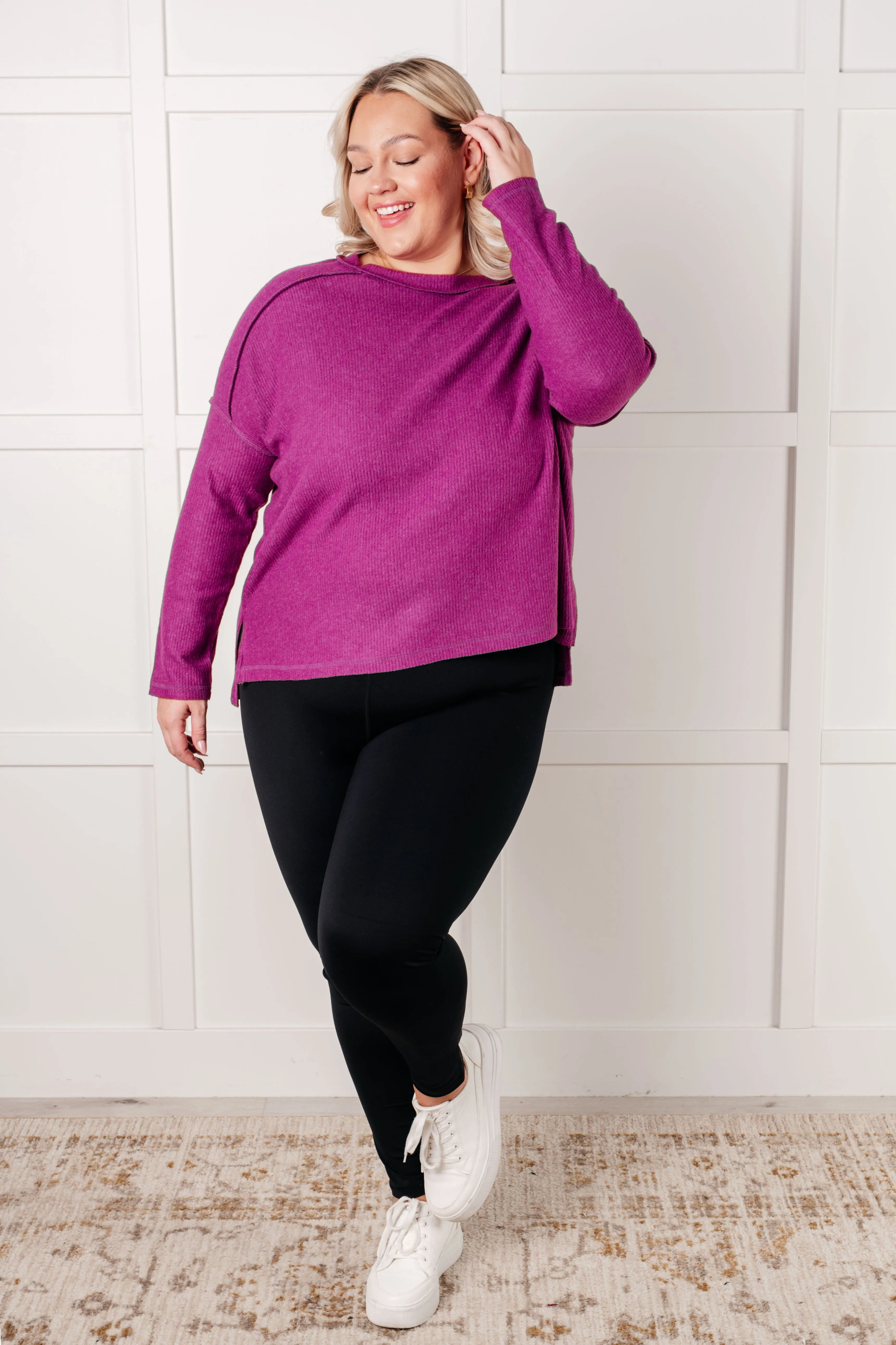 Simply Basic Light Plum Sweater Top