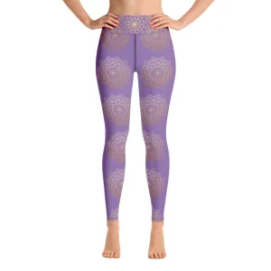 Soul Radiance "Gold n Violet" Leggings by Goddess Swag
