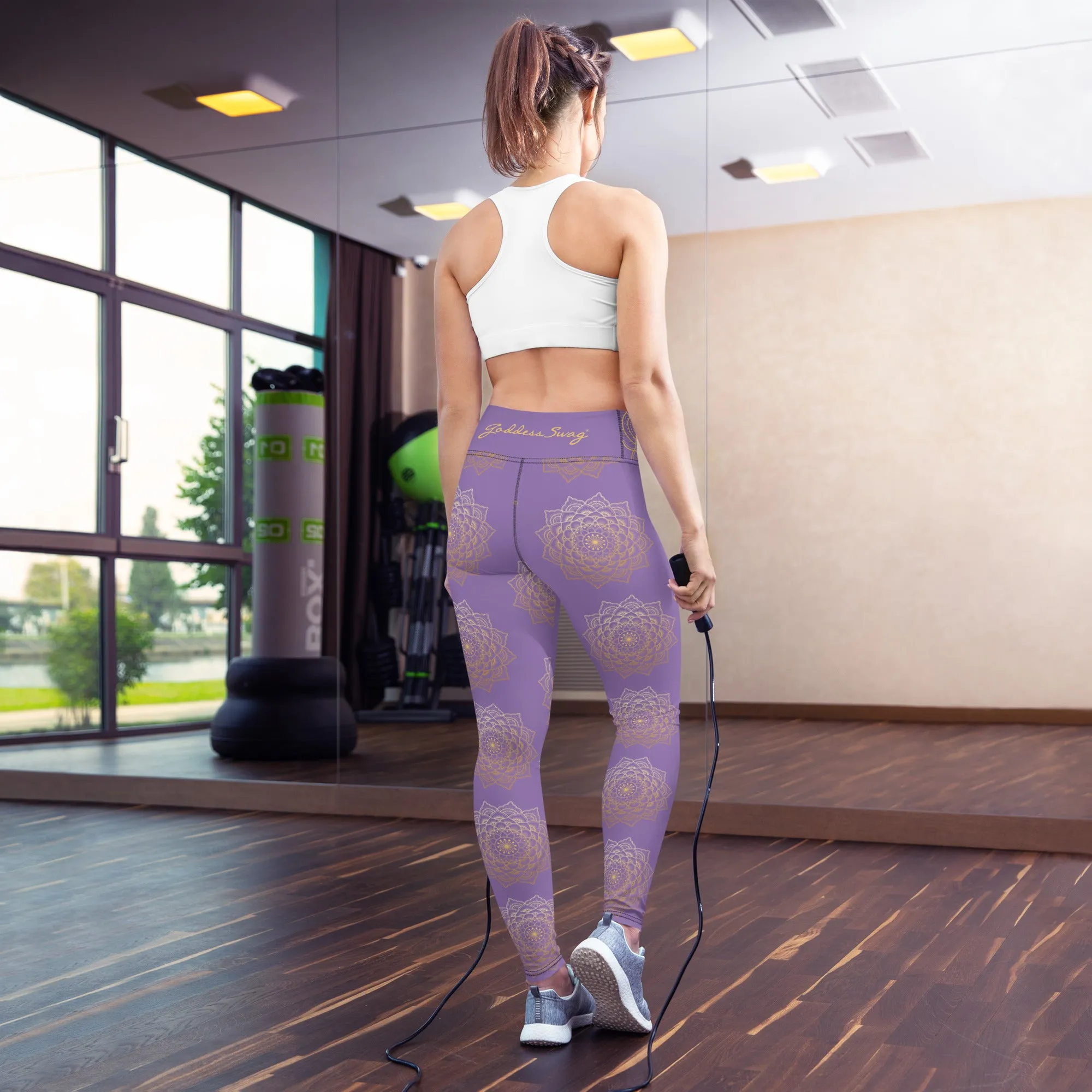Soul Radiance "Gold n Violet" Leggings by Goddess Swag