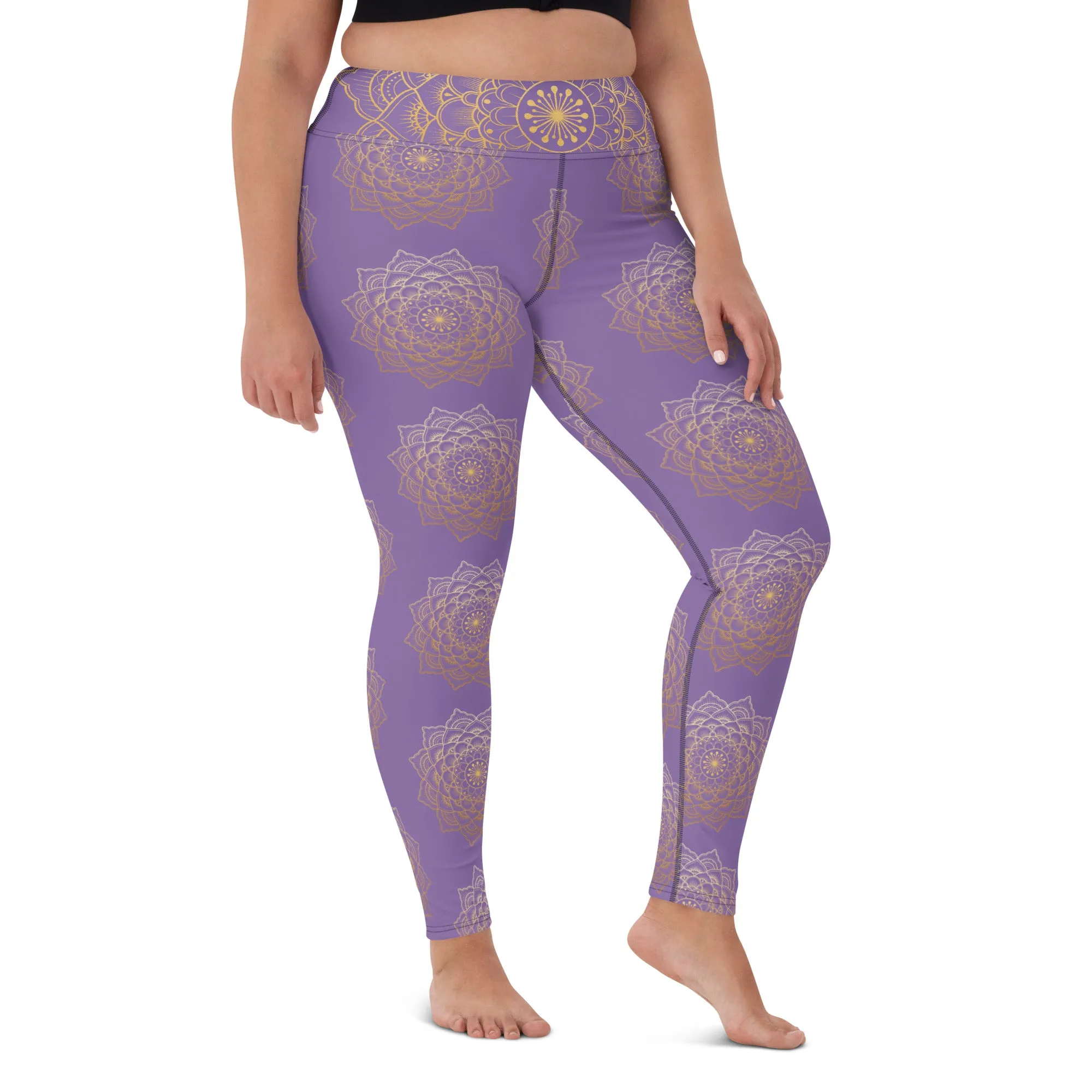Soul Radiance "Gold n Violet" Leggings by Goddess Swag