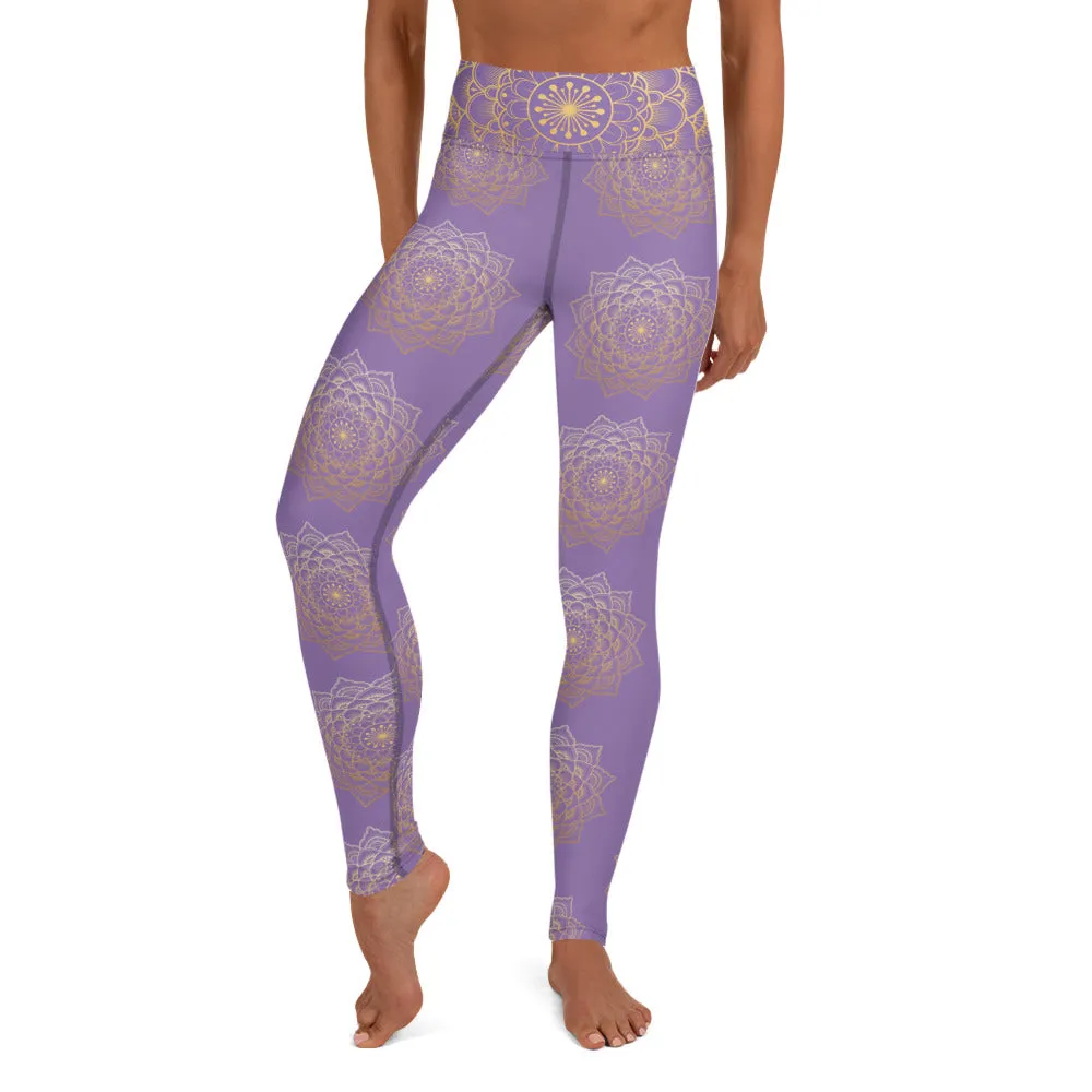 Soul Radiance "Gold n Violet" Leggings by Goddess Swag