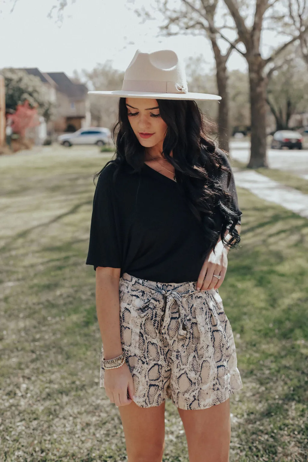 Split Side Tunic Top (BLACK)