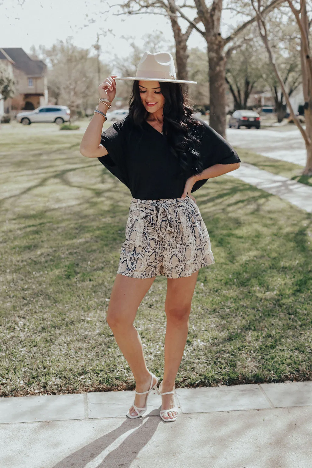 Split Side Tunic Top (BLACK)