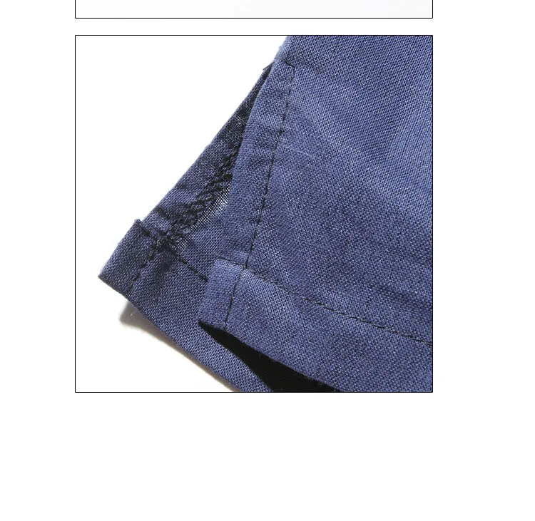 Spring Chinese Men's Wear Cotton and Hemp T-shirt, Loose Long-sleeved Round-collar Hanjacket, Men's Large Bottom Shirt and Linen
