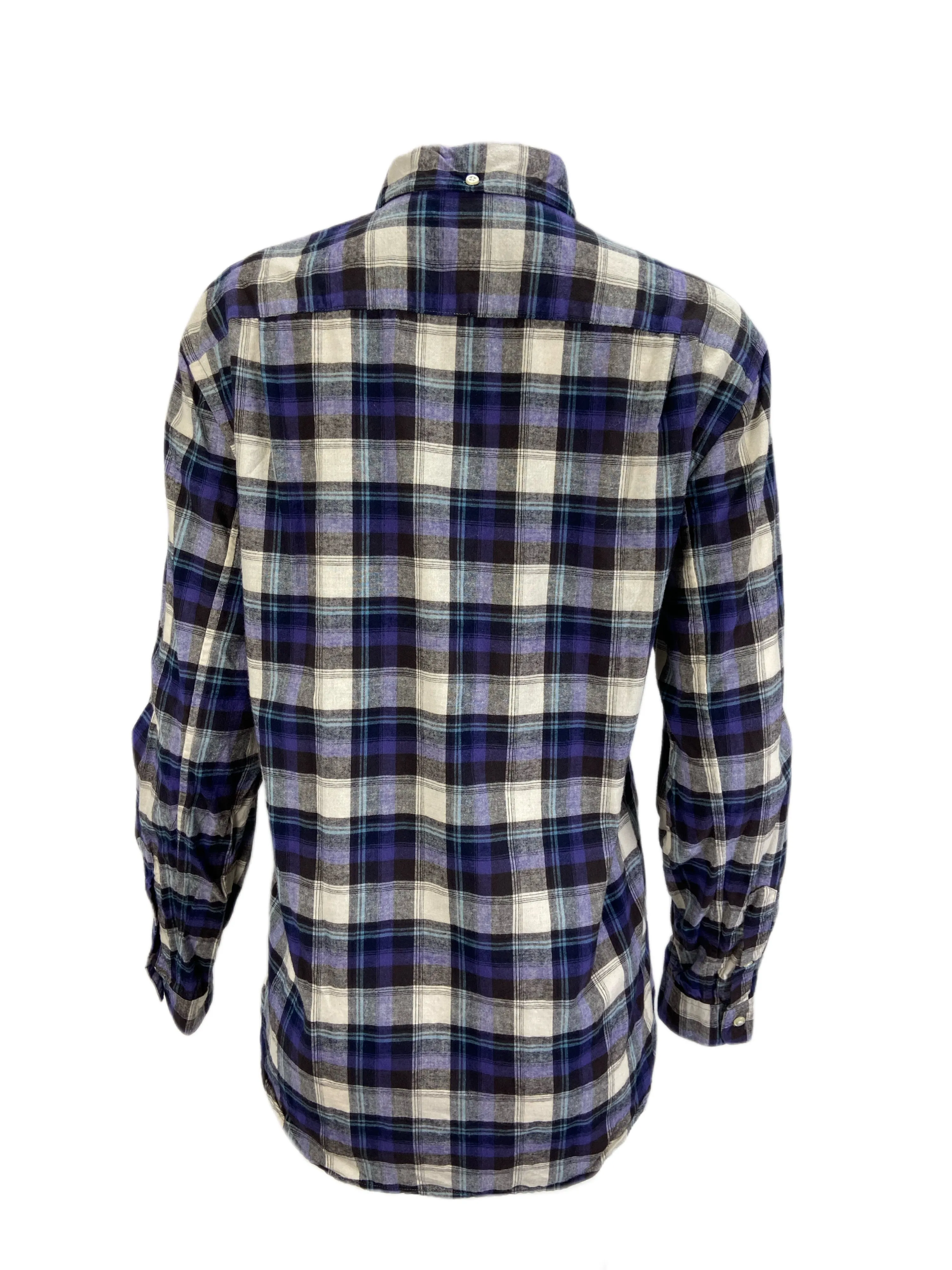 STEVEN ALAN Women's Multicolor Long Sleeve Plaid Casual Shirt Sz S NWOT