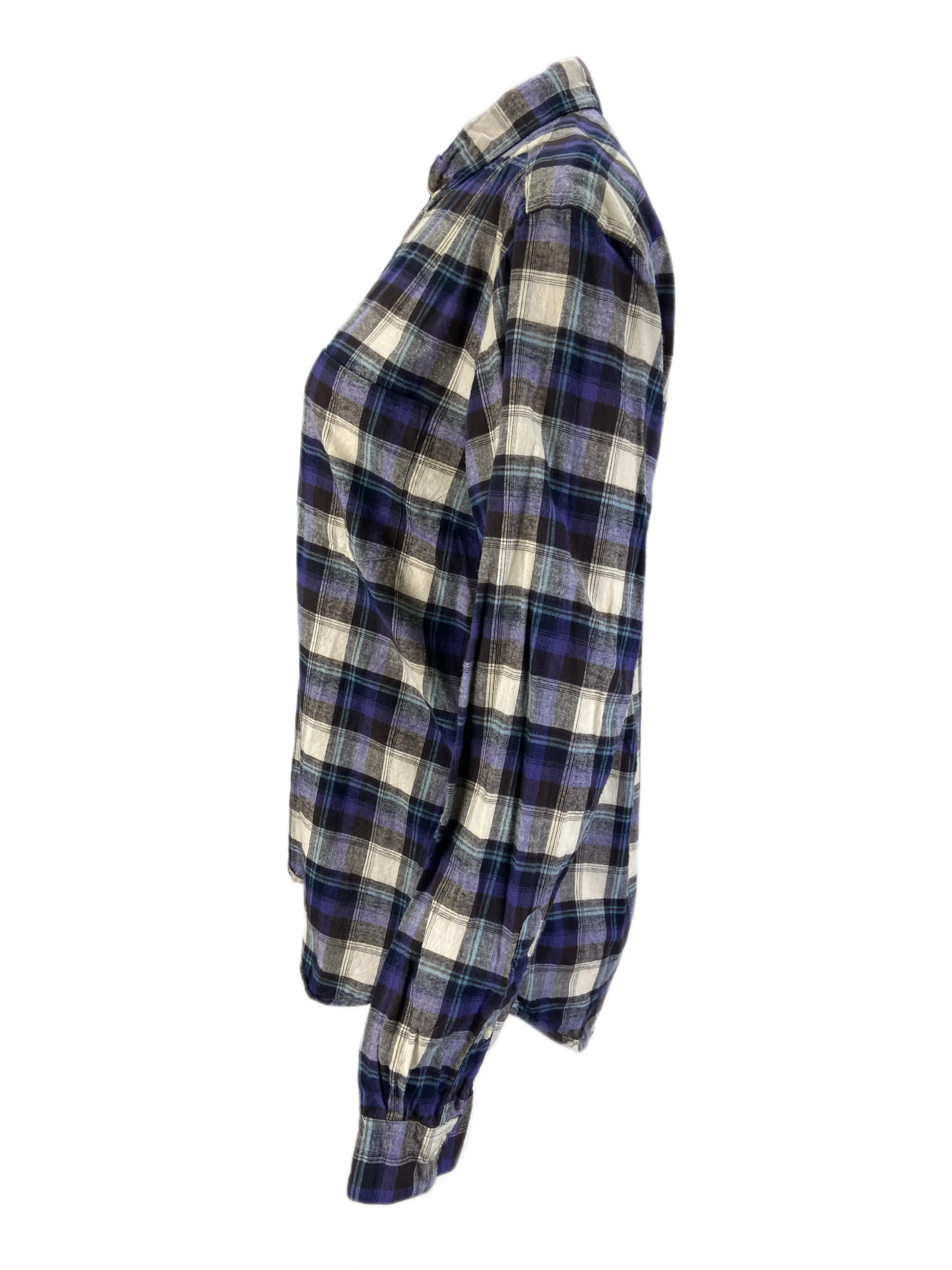 STEVEN ALAN Women's Multicolor Long Sleeve Plaid Casual Shirt Sz S NWOT