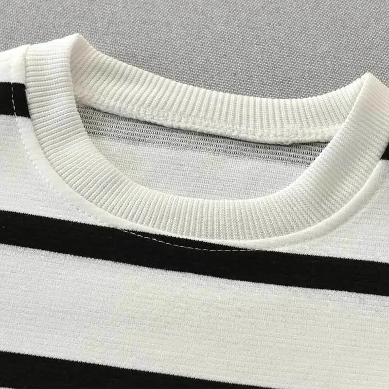 Striped Long Sleeve Pullovers