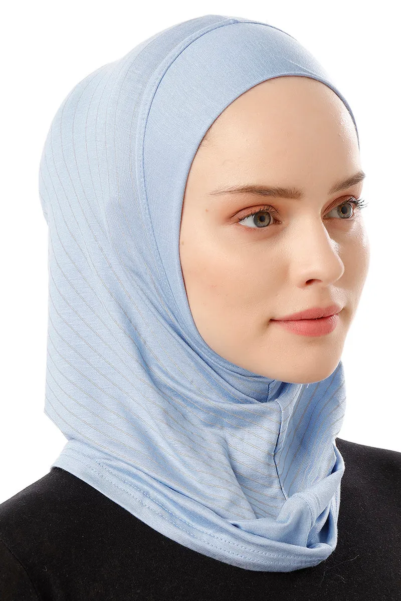 Striped Sport Scarf| Light Blue