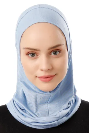 Striped Sport Scarf| Light Blue