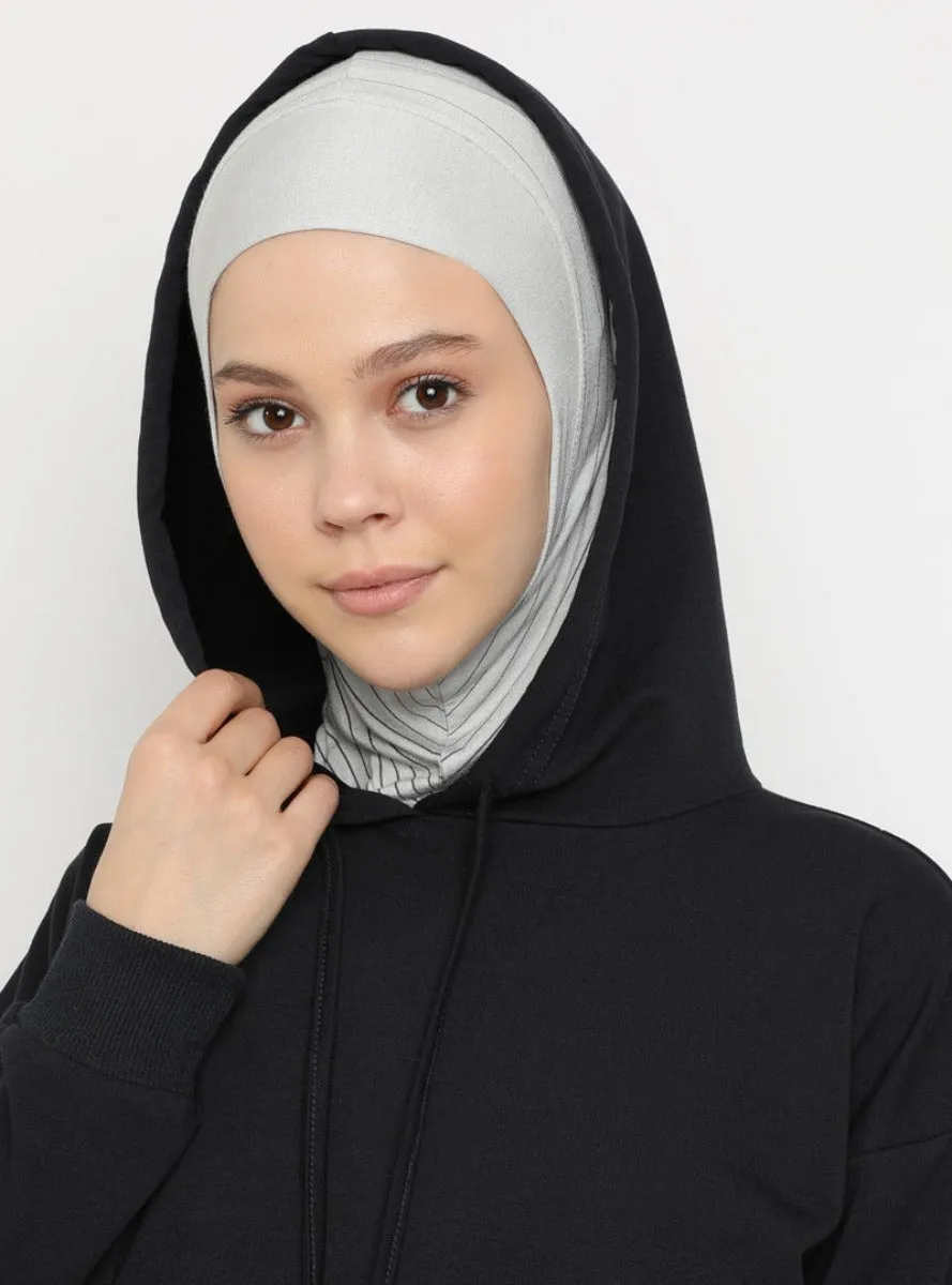 Striped Sport Scarf | Light Grey