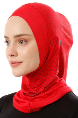 Striped Sport Scarf | Red