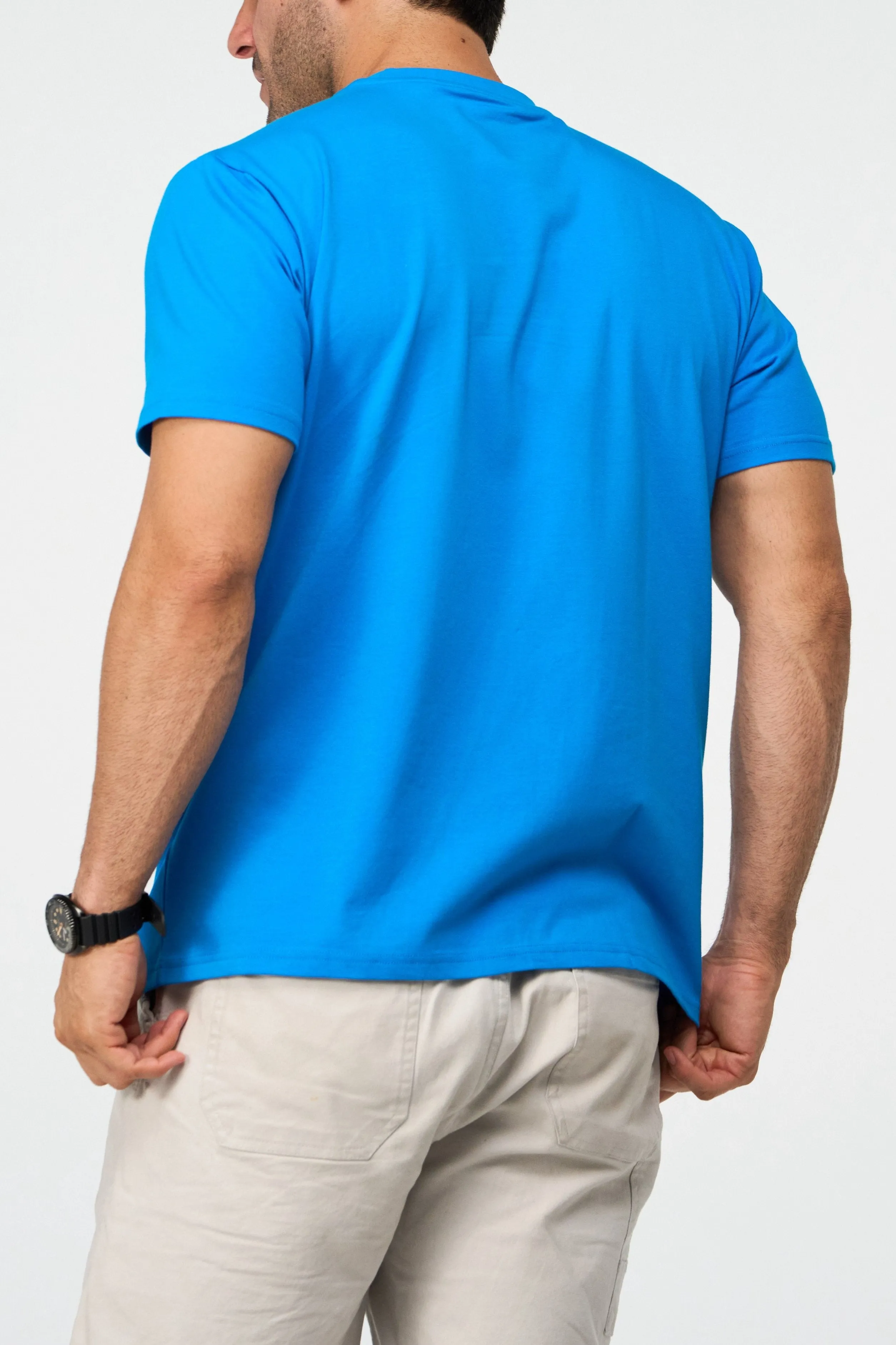 STRONG BLUE CREW NECK