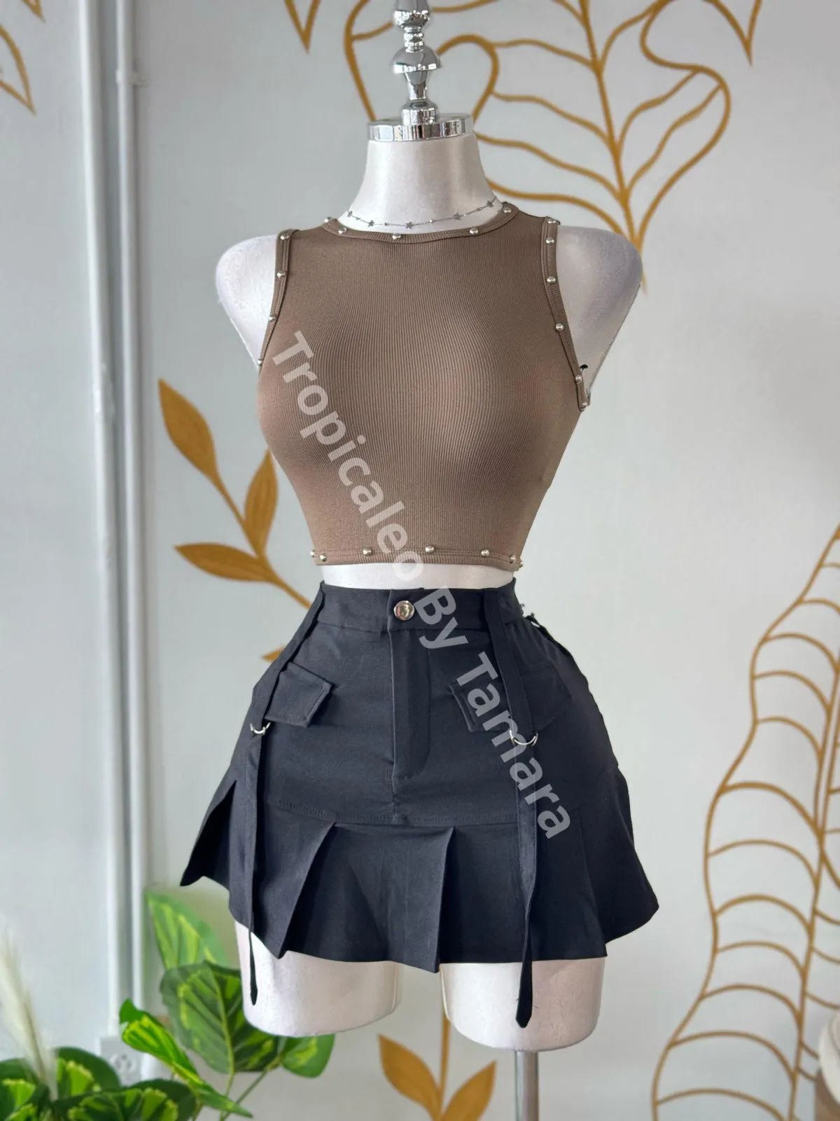 Studded Edge Crop Top