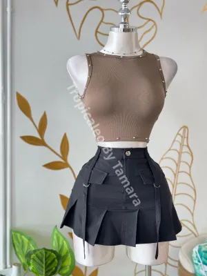 Studded Edge Crop Top