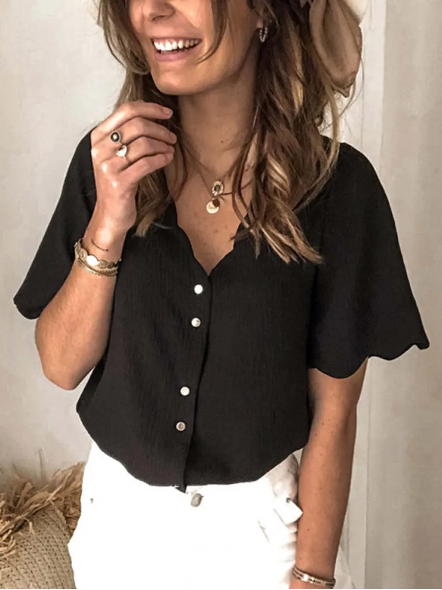 Stunncal Button Short Sleeve Shirt