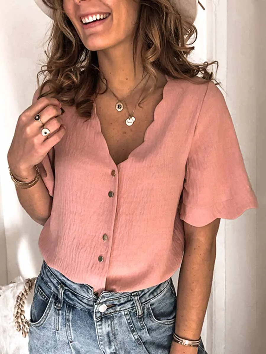 Stunncal Button Short Sleeve Shirt