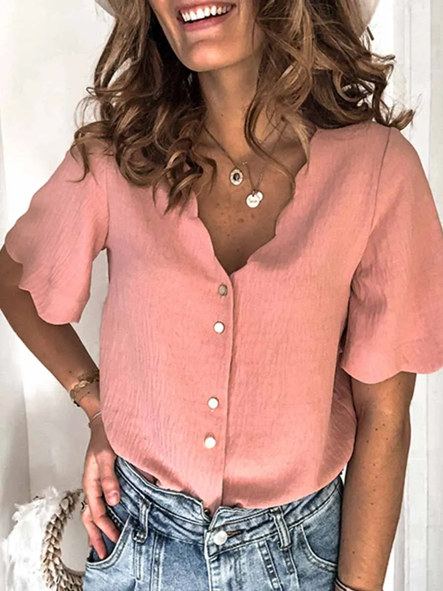 Stunncal Button Short Sleeve Shirt
