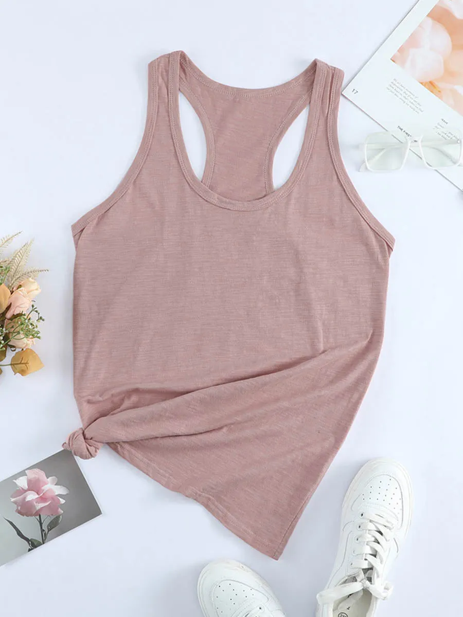 Stunncal Solid Color Casual Tops(6 Colors)
