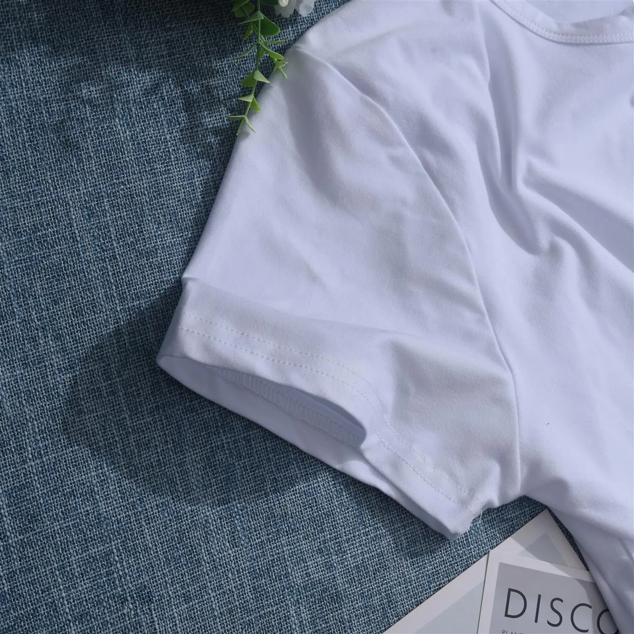 Style A:Flower Pretty Lady Femal White T-Shirt