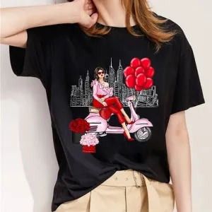 Style B： Love Yourself Ladies Black T-shirt
