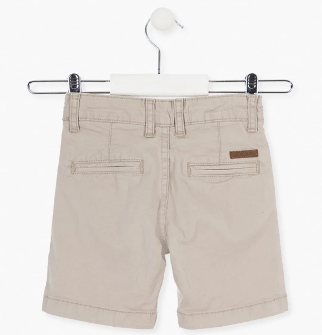 SUMMER SALE Losan Boys Cotton Blend Shorts:- Stone AGE 14