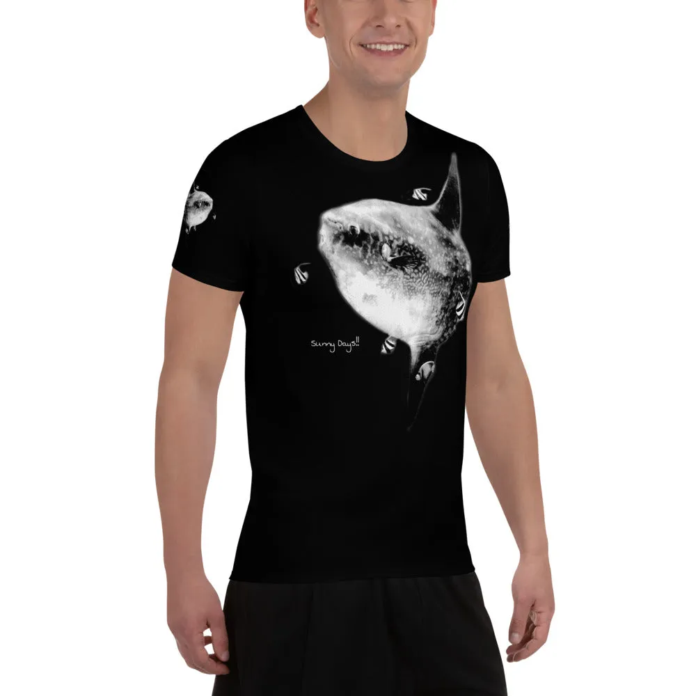 Sunny Days Ocean Sunfish design All-Over Print Men's Athletic T-shirt
