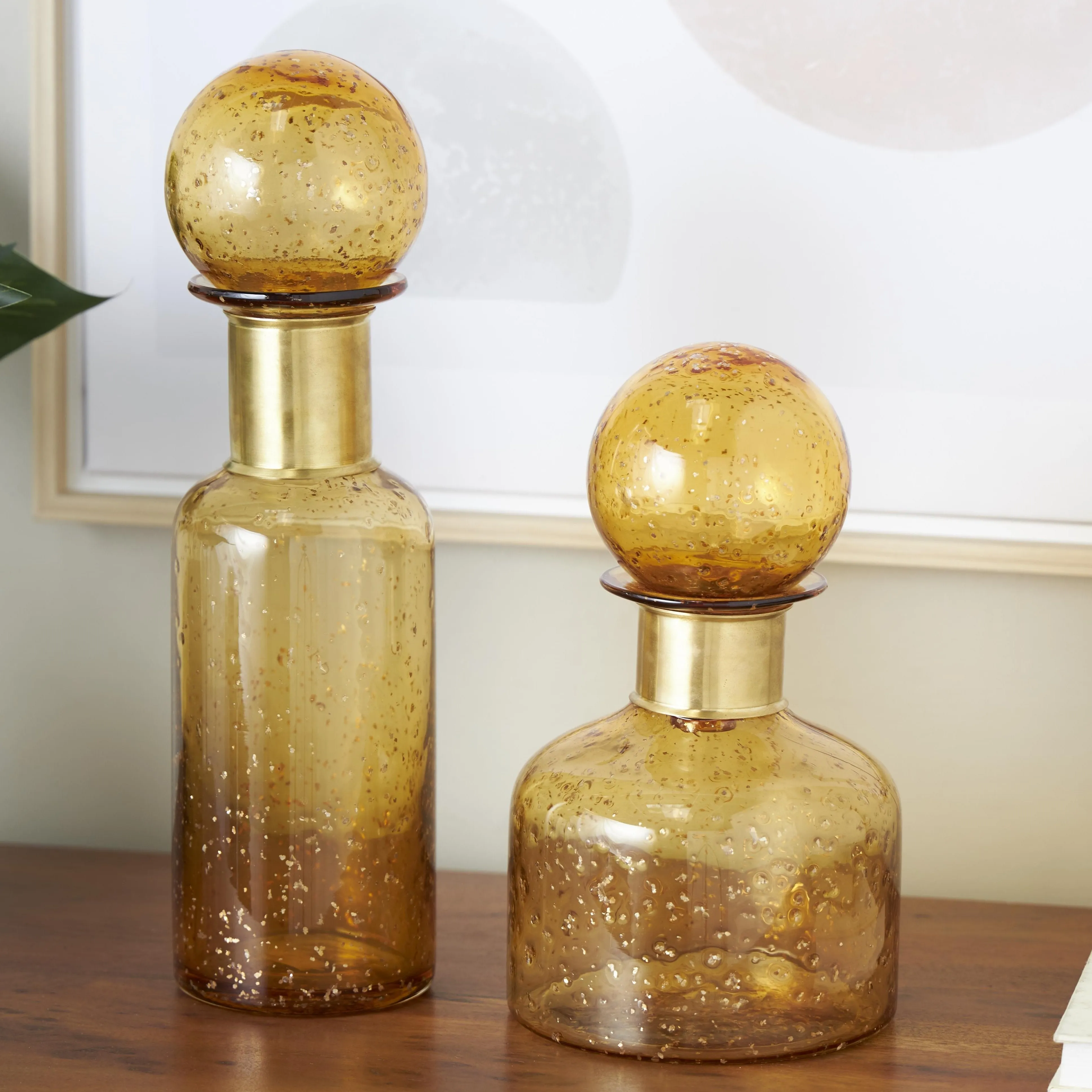 SUNNY OMBRE GLASS ORB TOP JARS