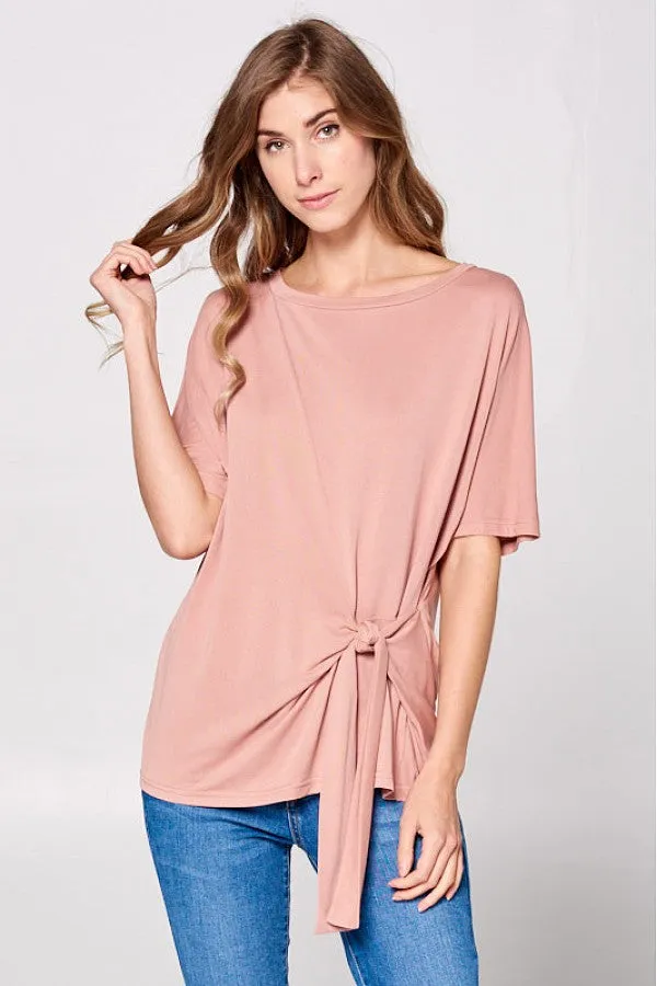 Super Soft Tie Front Top (2 colors)
