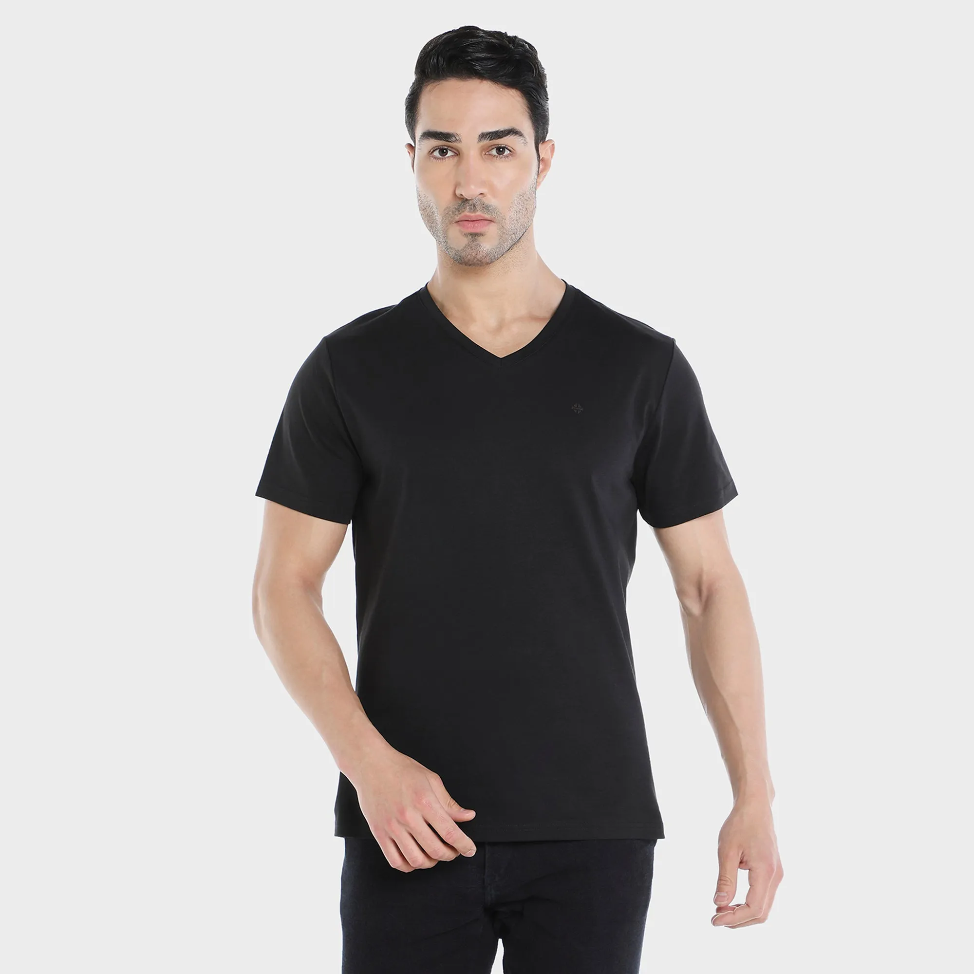 Supima V-Neck T-shirt - Black