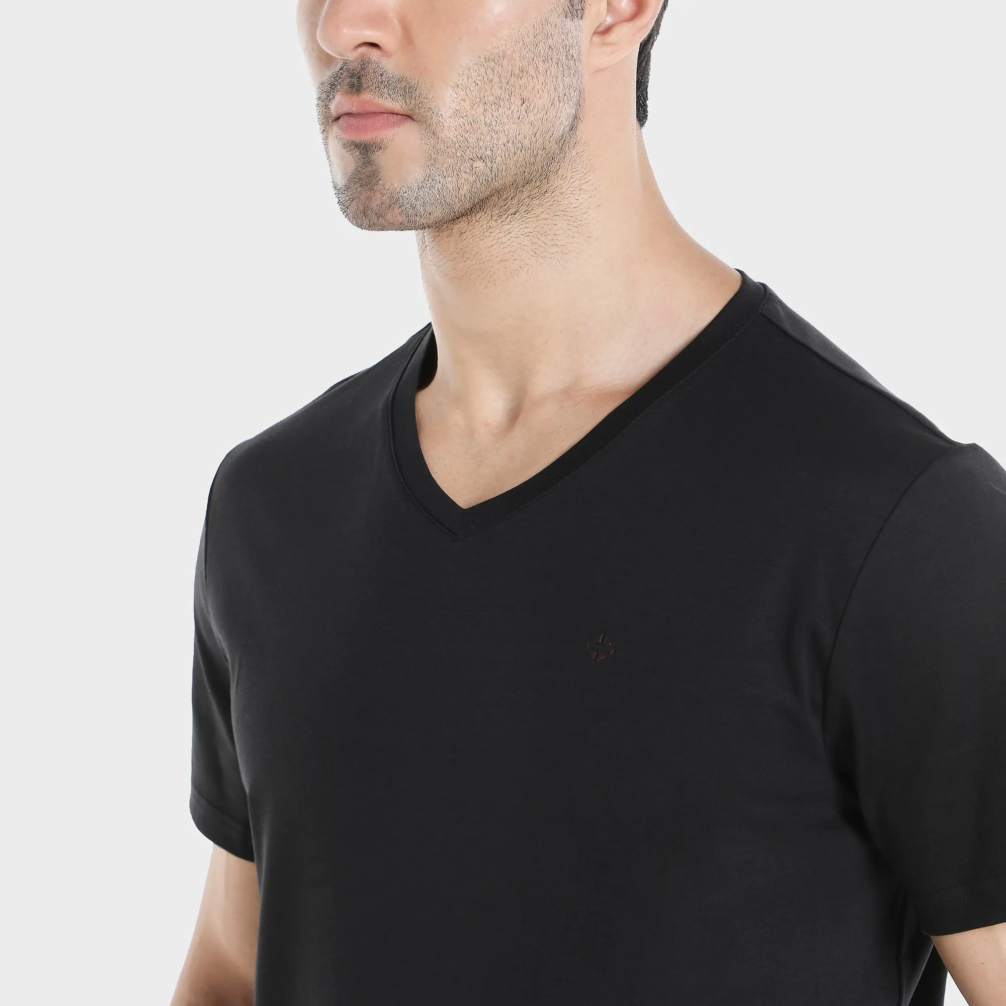 Supima V-Neck T-shirt - Black