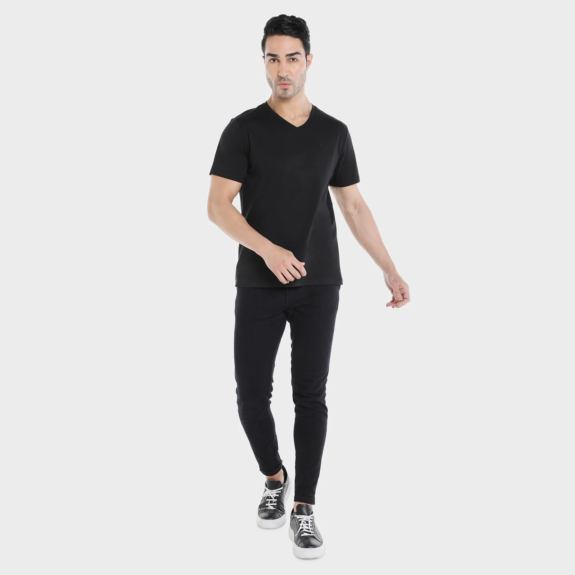 Supima V-Neck T-shirt - Black