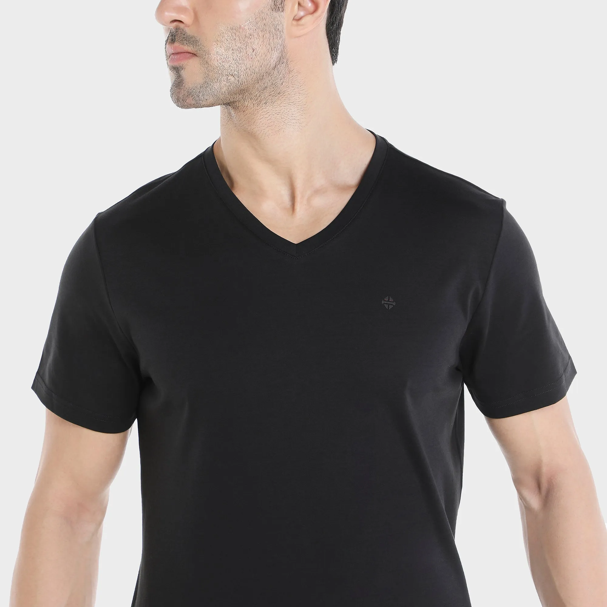 Supima V-Neck T-shirt - Black