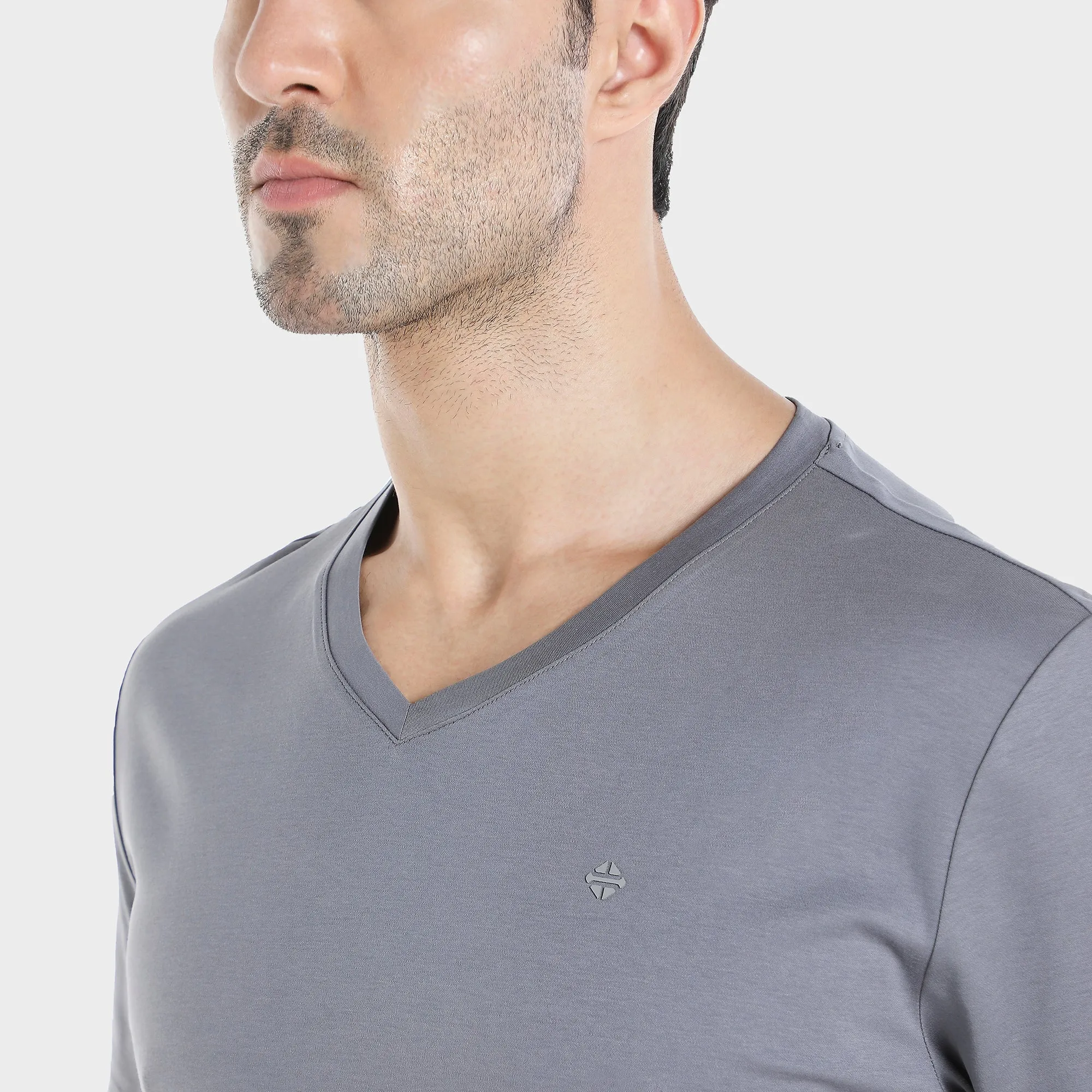 Supima V-Neck T-shirt - Grey