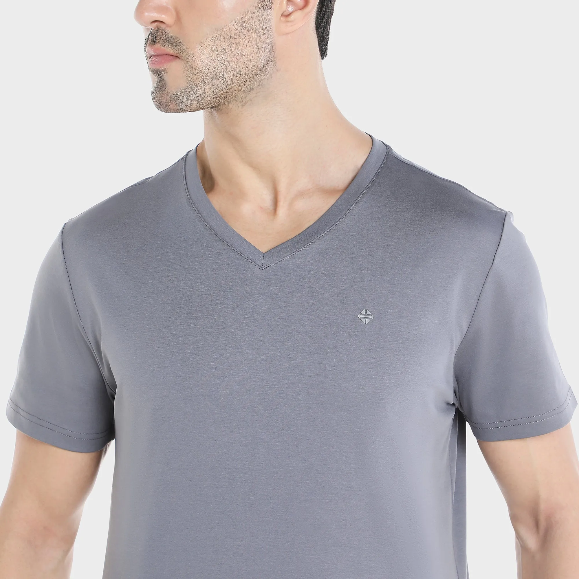 Supima V-Neck T-shirt - Grey
