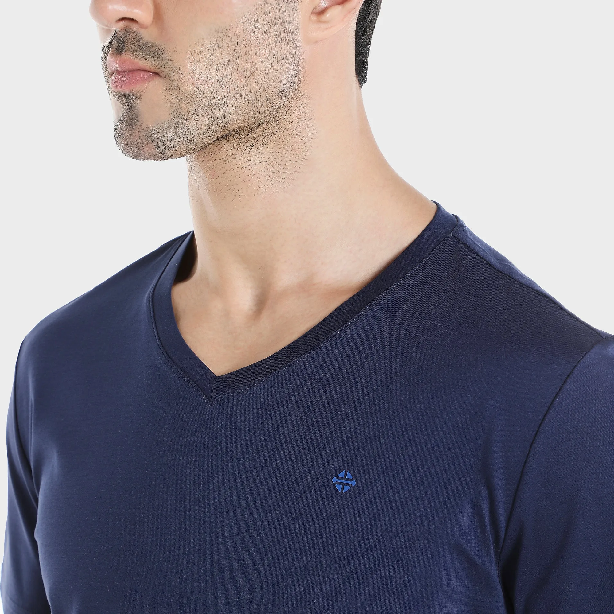 Supima V-Neck T-shirt - Navy Blue