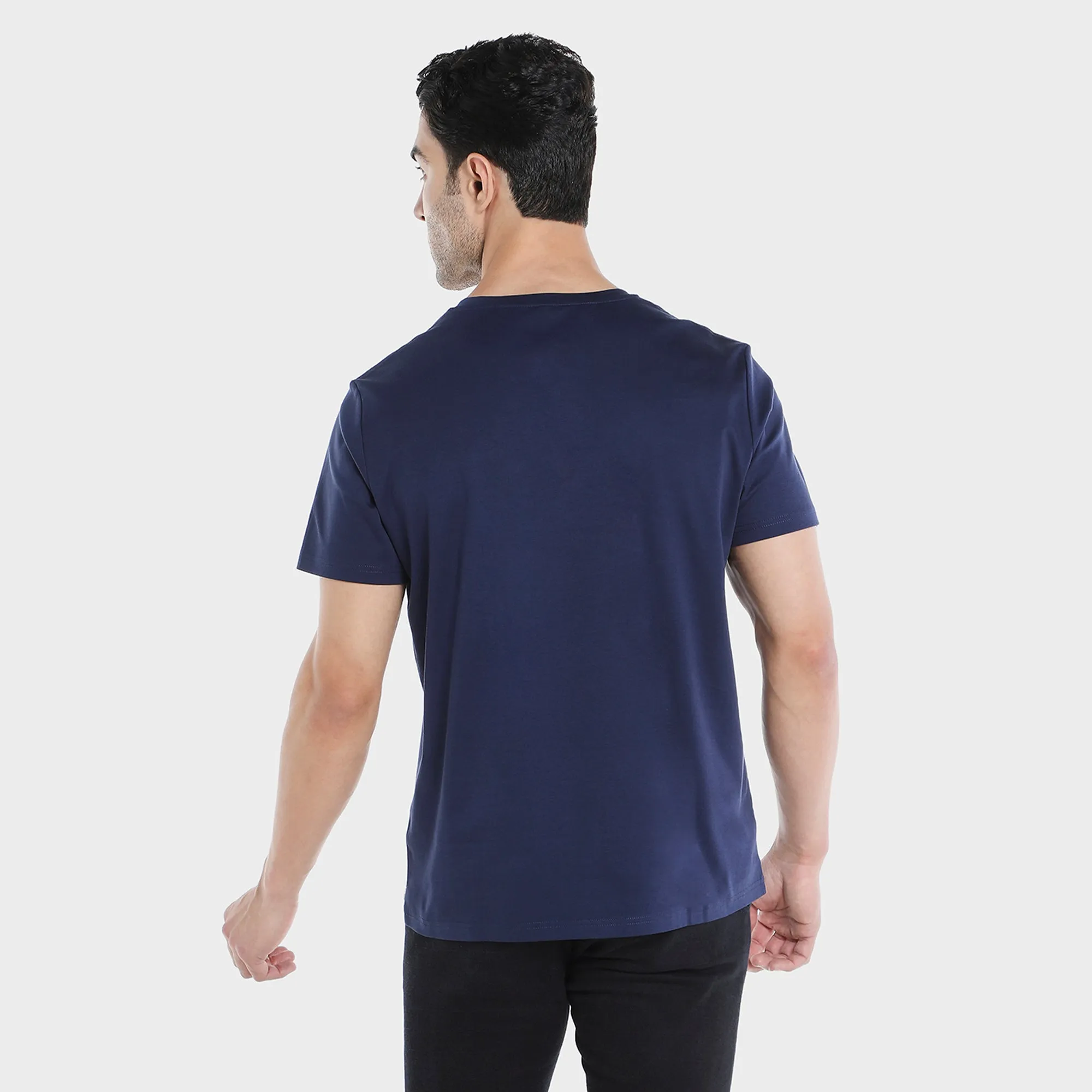 Supima V-Neck T-shirt - Navy Blue