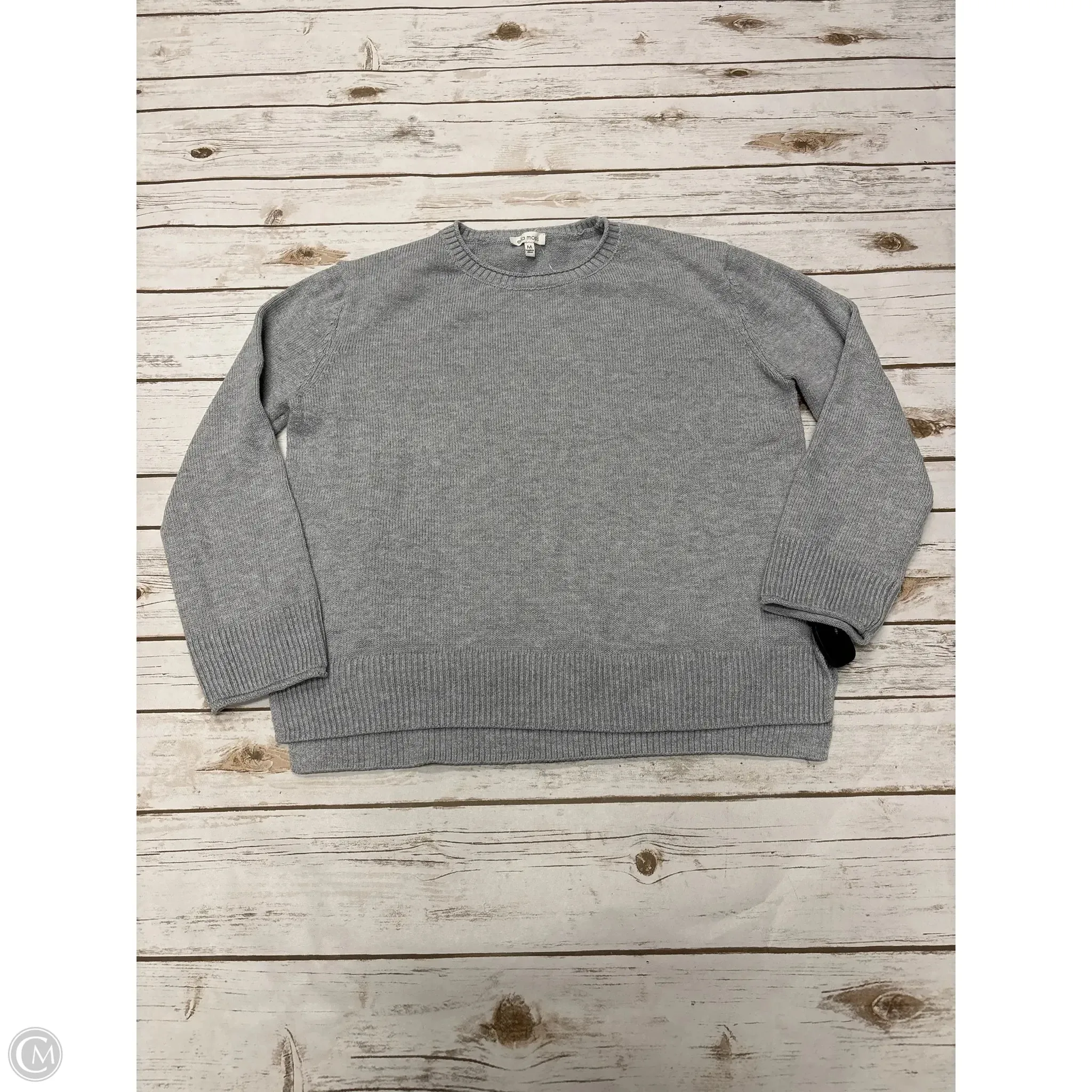 Sweater By Ella Moss In Grey, Size: M