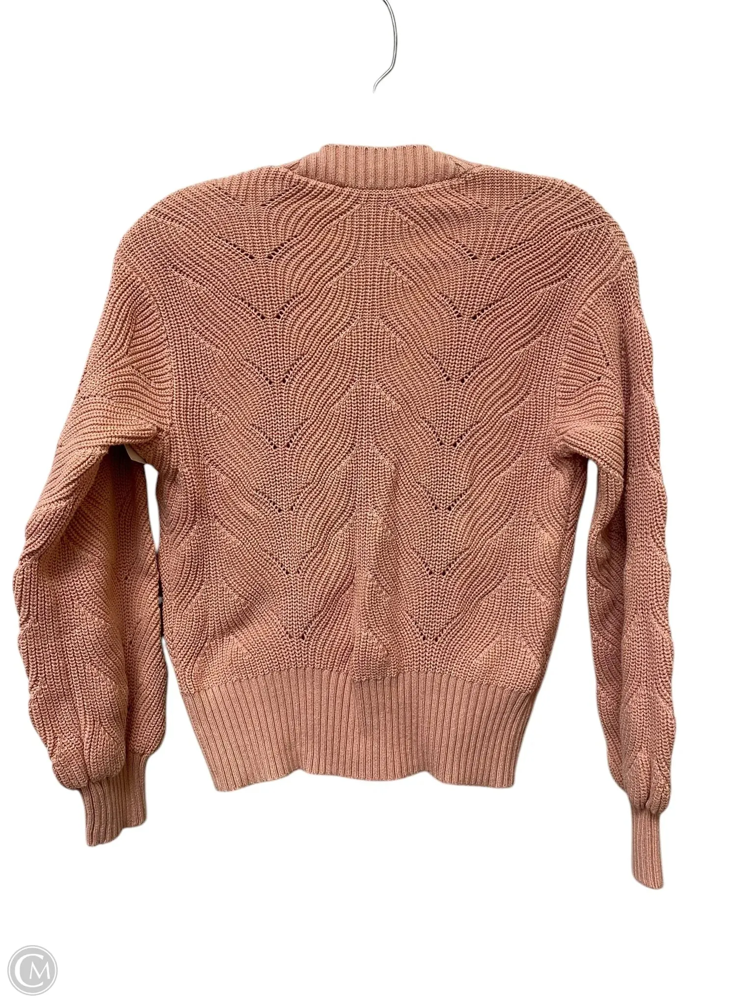 Sweater Cardigan By Loft In Pink, Size: Xs