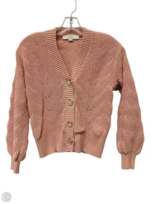 Sweater Cardigan By Loft In Pink, Size: Xs
