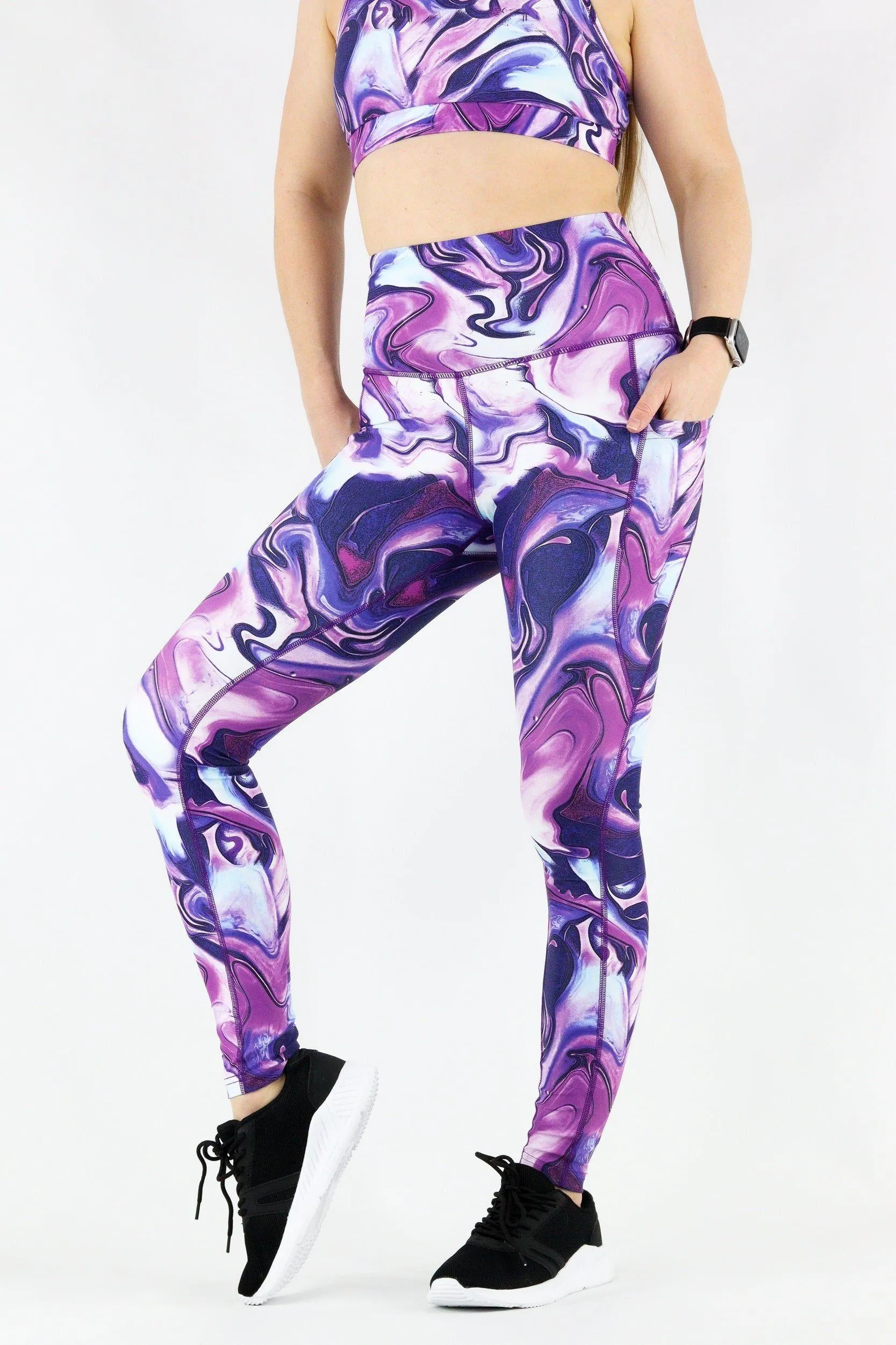Sweet Marble - Dynamic Active Pocket Full Leggings - Discontinued
