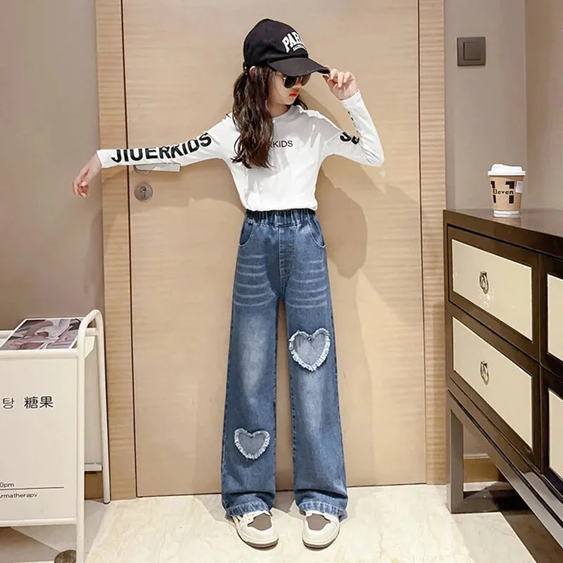 Sweetheart Wide-Leg Denim