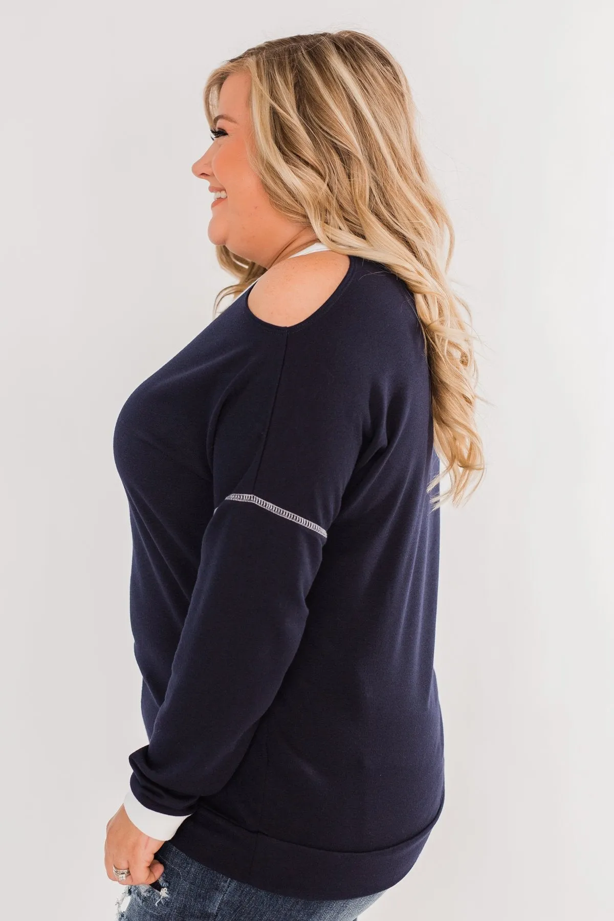 The Best Day Long Sleeve Top- Navy